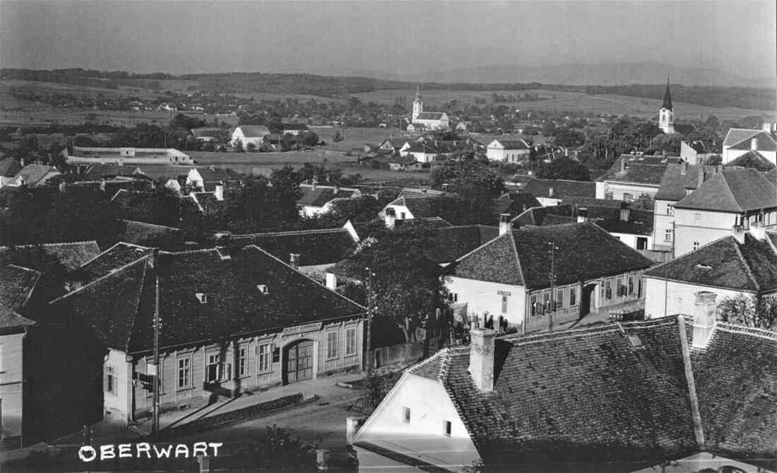 Ansichtskarte: Blick vom r. k. Kirchturm gegen Westen