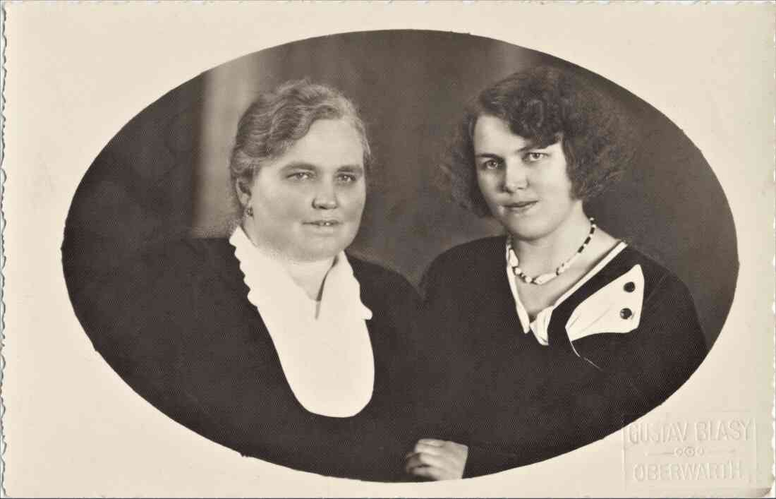Portrait Anna Gorell sen. und Anna Gorell jun. (verh. Übelher) - Portrait