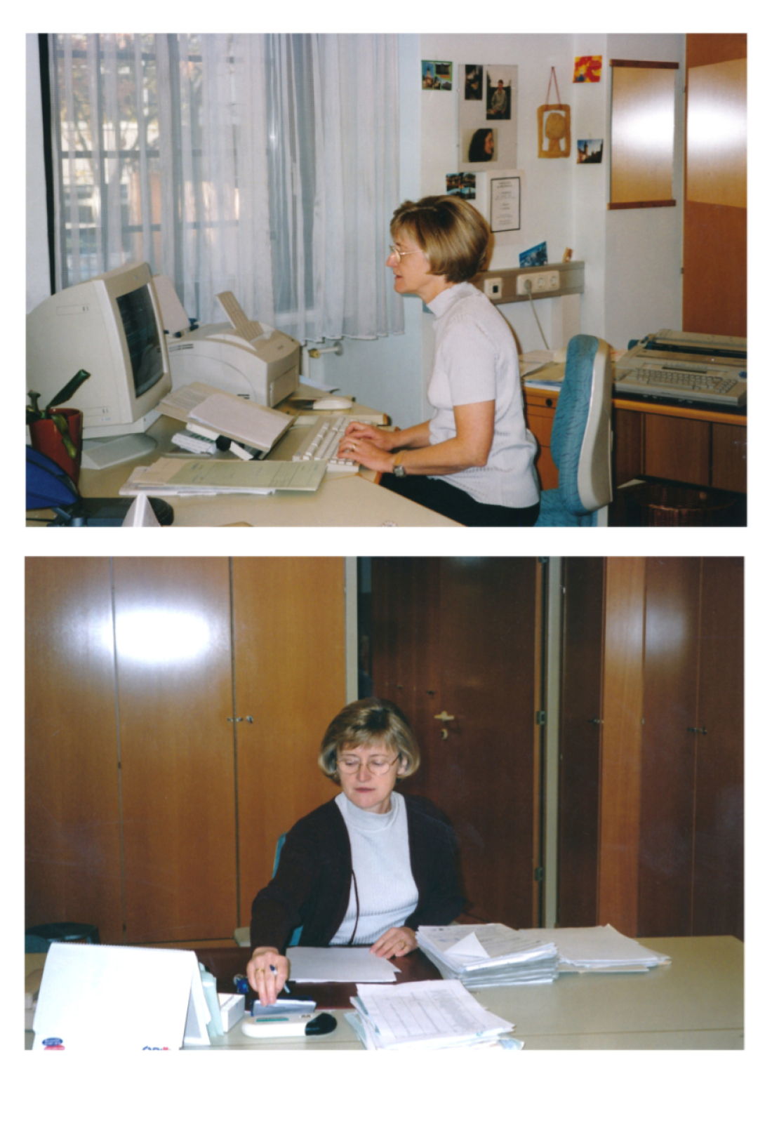 Elsa Pomper an ihrem letzten Arbeitstag im Bezirksgericht im März 2004