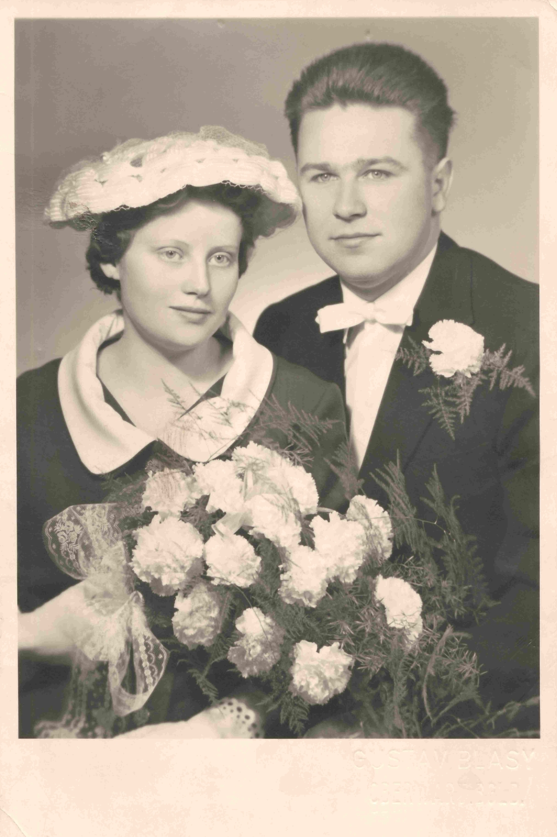 Das Hochzeitspaar Wilhelmine "Maus" Schober (*1938) und Karl Hazivar (*1933)