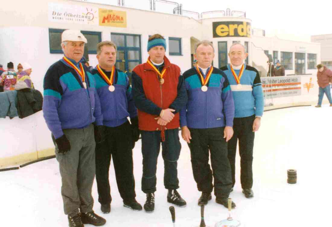 ESV-Stocksport / Eisschützenverein: Team der Bgld. Senioren-Landesmeister 1996 (Wilfling/Fülöp/Imre/Decker)