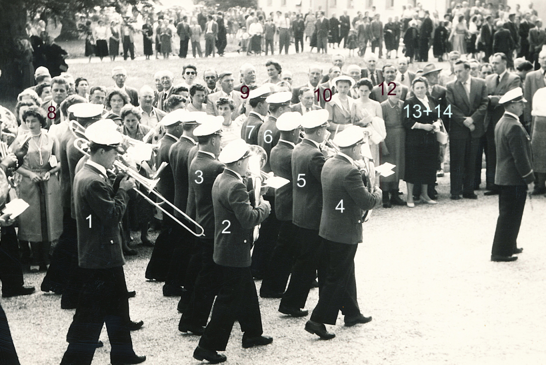 Auftritt der Stadtkapelle ca. 1959 unter Kapellmeister Johann Kappel