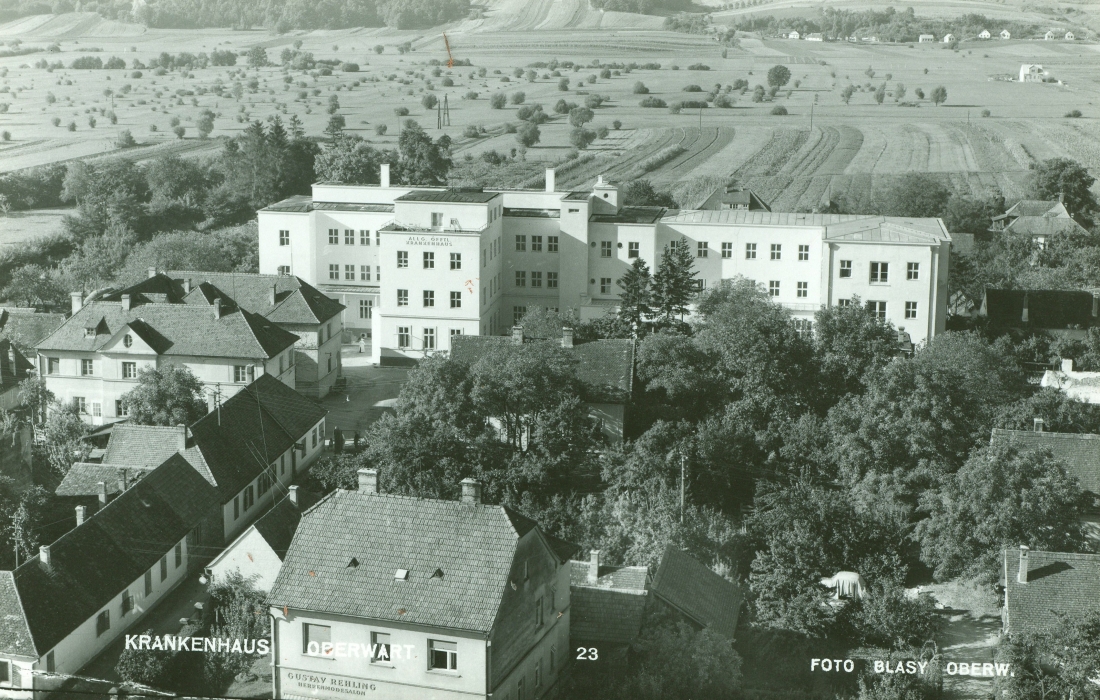 Ansichtskarte: Krankenhaus (Spitalgasse / heute Dr.-Emmerich-Gyenge-Platz)