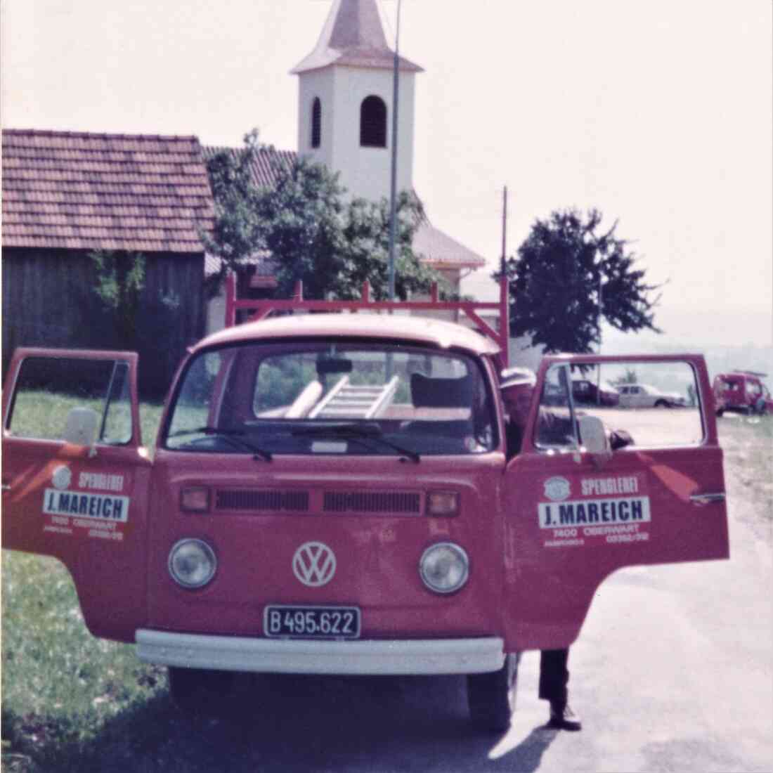 Firmenwagen der Spenglereibetriebs Johann Mareich