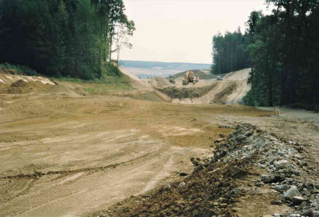 Bau der Bundesstraße 63a - Umfahrung Oberwart Richtung Untertrum