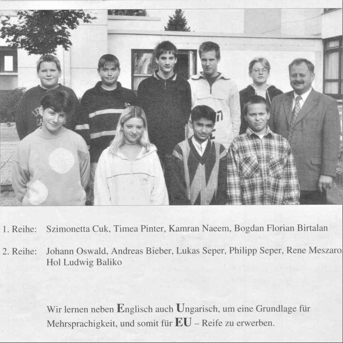 Hauptschule / EMS: 4u Klasse 1998/99