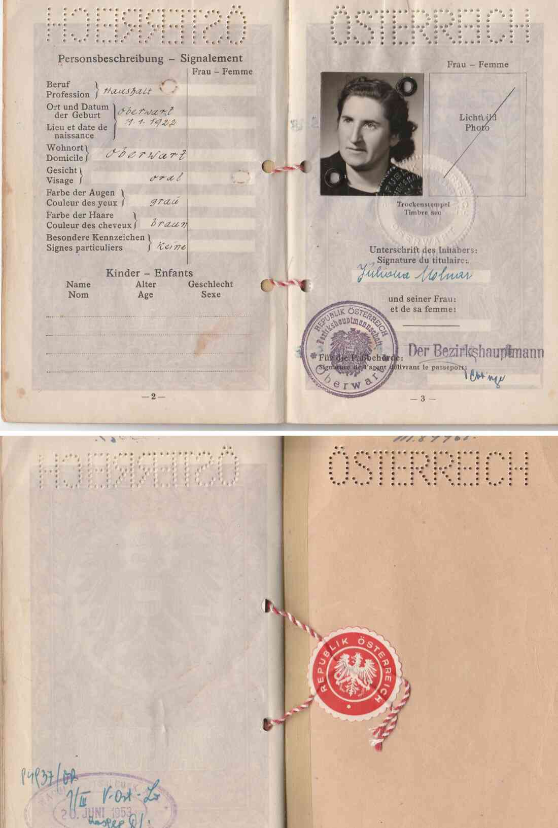 Reisepass der Juliana Molnar