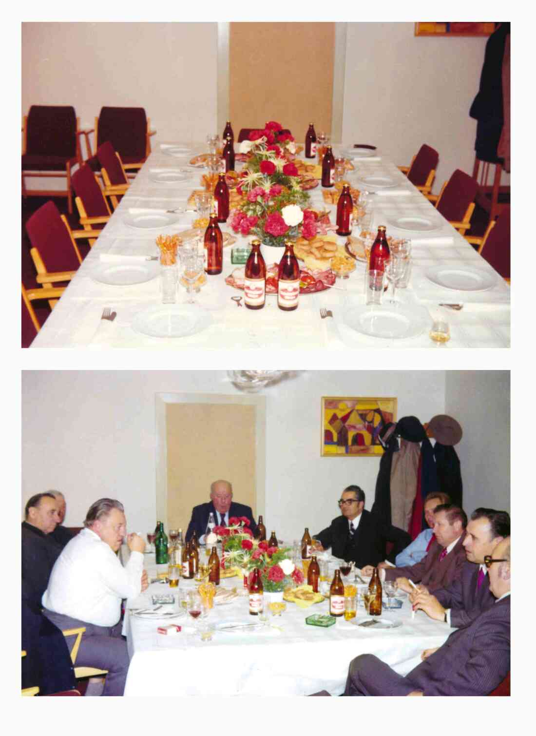 GR Hans Kefeder (Tierarzt) feiert mit seinen Kollegen den 60. Geburtstag im SPÖ-Fraktionszimmer - Sedlaczek/Pal/Topler/Kefeder/Heigl/Orovits/Leirer/Kurz/Muth