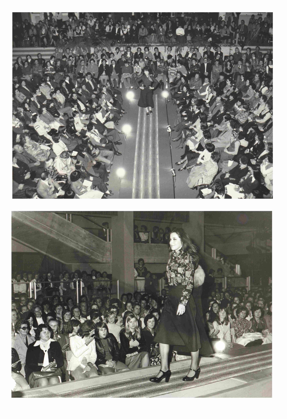 Forum-Kaufhaus: Modeschau in der übervollen Aula der Hauptschule