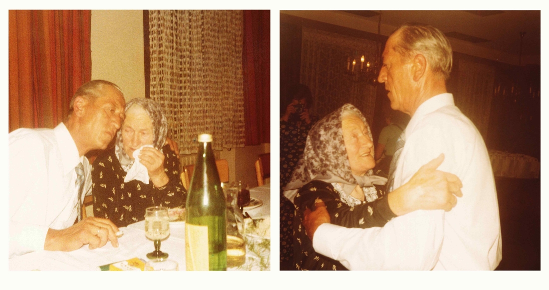 Großmutter und Vater Fülöp auf der Hochzeit der Tochter