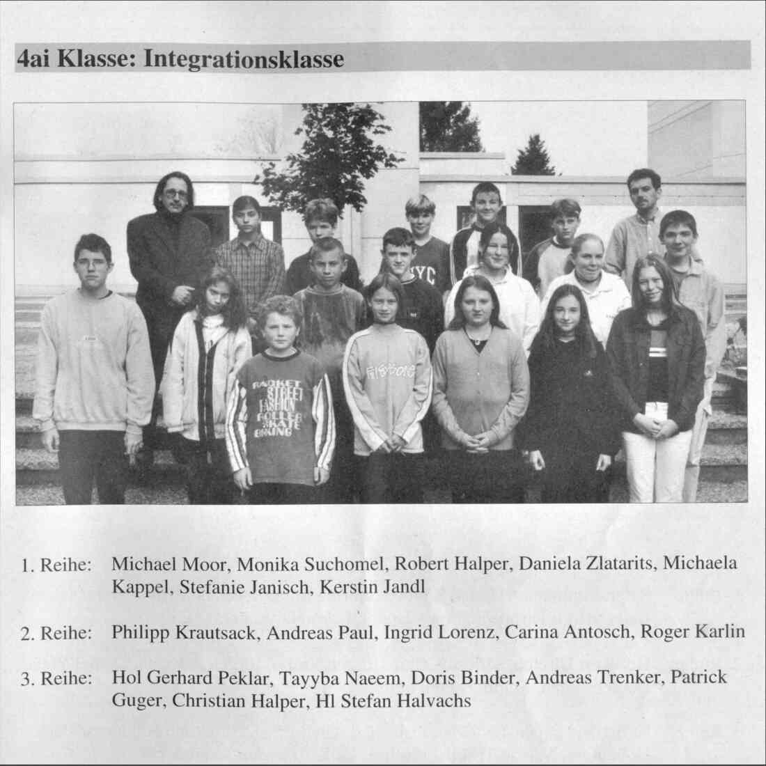 Hauptschule / EMS: 4ai Klasse 1998/99