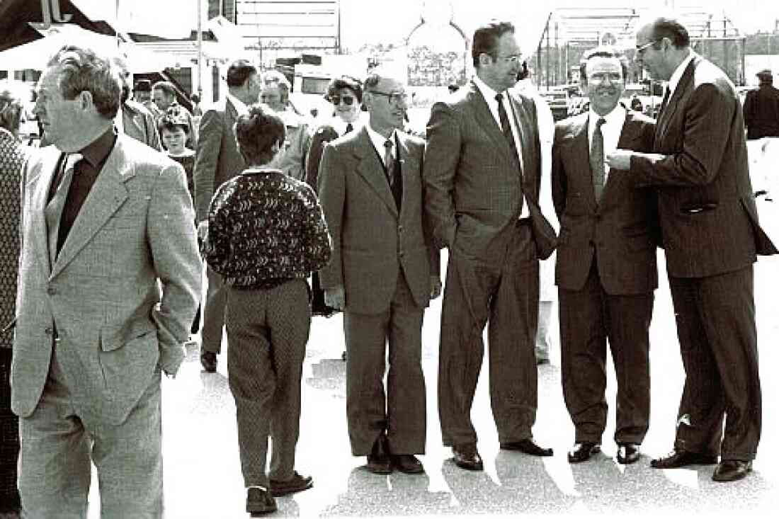 Landesrat Ehrenhöfler auf der "agromot" 1989 - Mikovits/Racz/Linzer