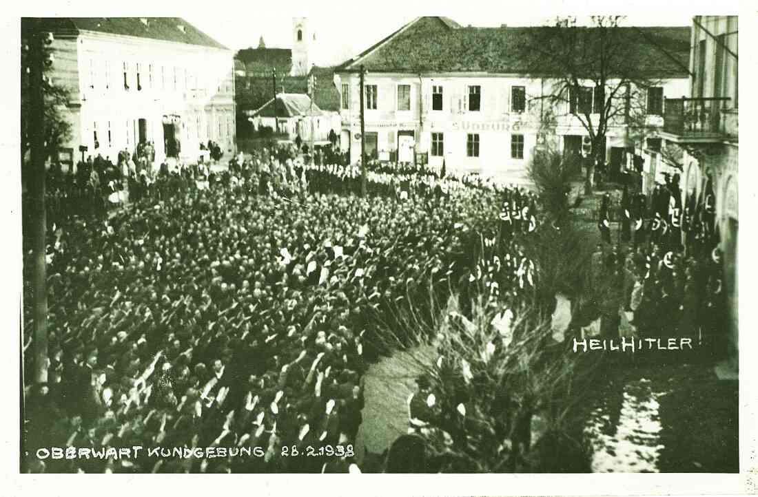 Kundgebung der Nationalsozialisten - NAZIS mit ca. 8.000 Teilnehmern am Hauptplatz