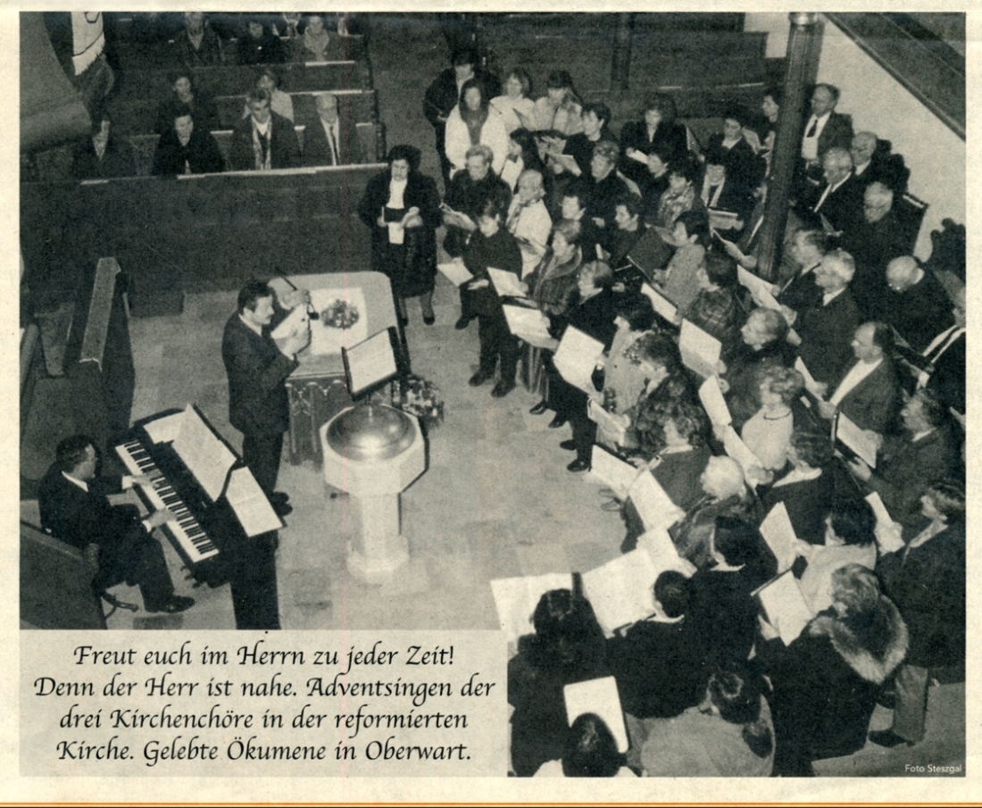 Gemeinsames Adventsingen der drei Kirchenchöre in der ref. Kirche