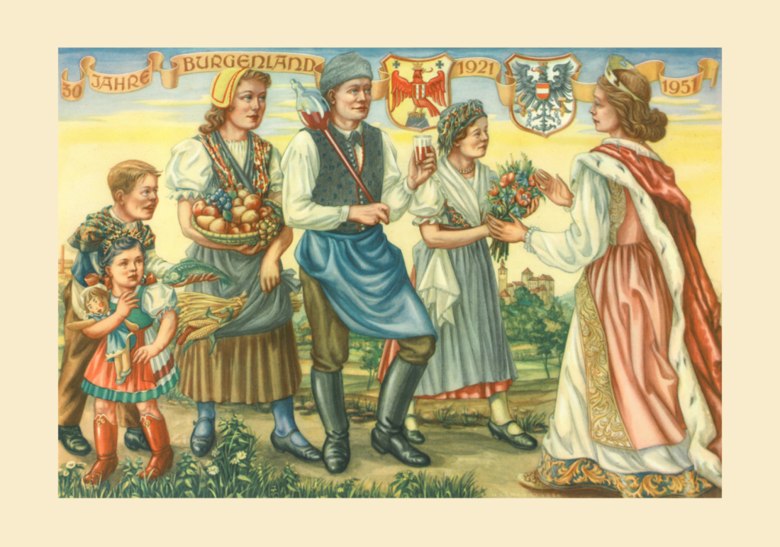 Festplakat zum 30-jährigen Jubiläum des Burgenlandes als österreichisches Bundesland