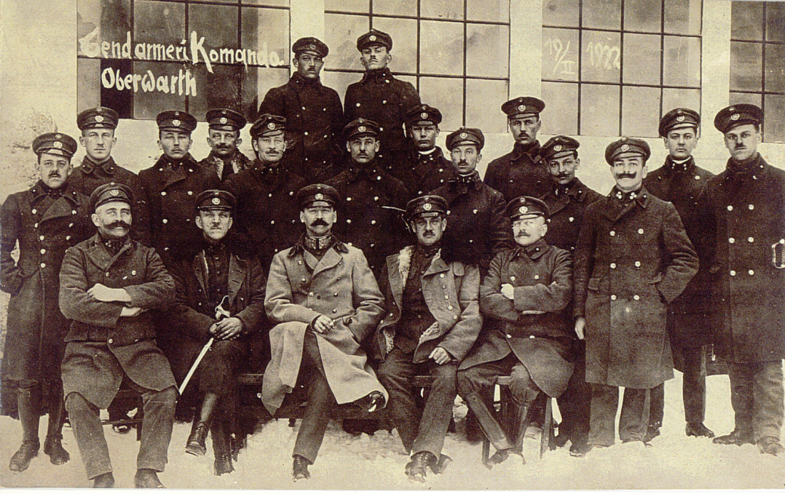 Gendarmeriekommando Oberwart: Die ersten österreichischen Gendarmeriebeamten in Oberwart im Februar 1922 - Geschichte