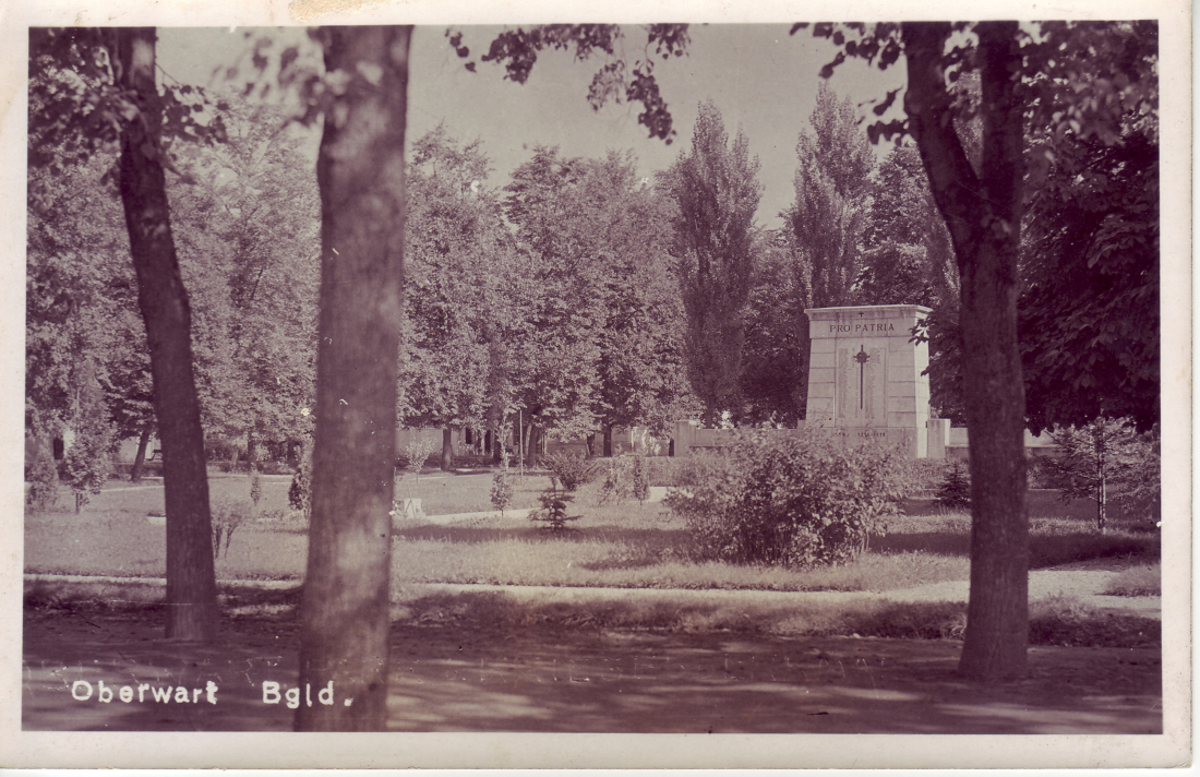 Ansichtskarte: Kriegerdenkmal im Stadtpark
