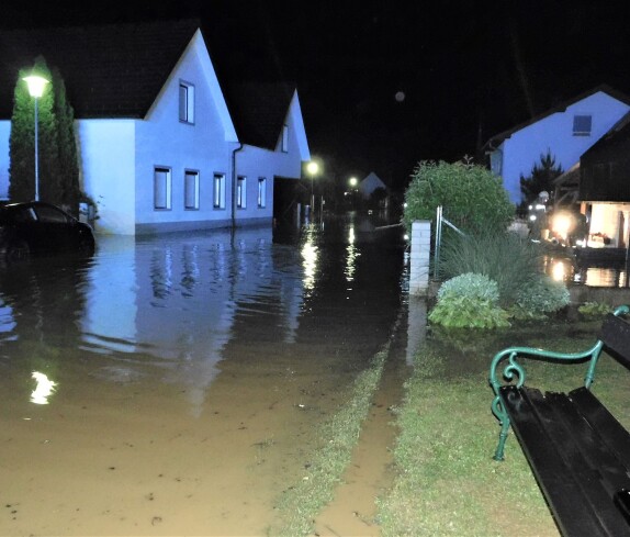 Hochwasser in St. Martin: Brunnriedweg