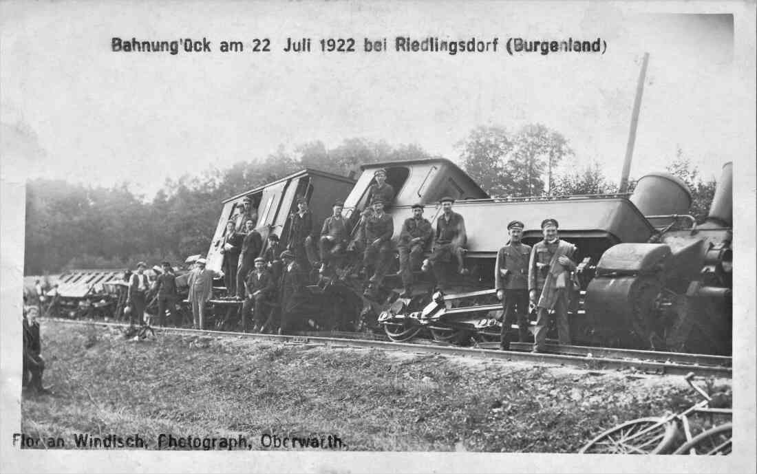 Bahnunglück auf der Strecke Oberwart – Pinkafeld am 22. Juli 1922