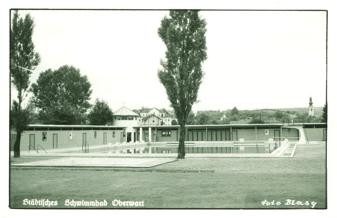 Ansichtskarte: Städtisches Schwimmbad - Freibad (Badgasse 6)