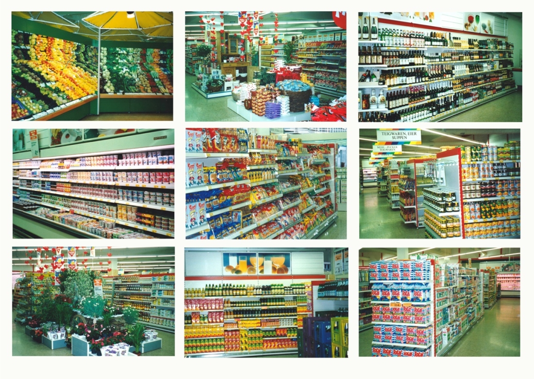 KGM/Konsum/COOP (Wienerstraße 13): Teile des unglaublichen Sortiments nach einem großen Umbau 1994